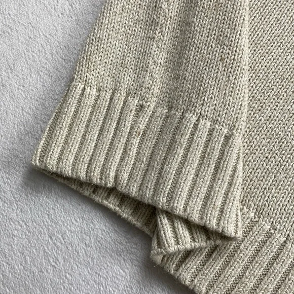 Chaps Knit Mock Neck Quarter Button Elbow Patch Long Sleeve Pullover Sweater - Picture 15 of 16